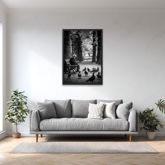 The Watcher on the Bench Poster