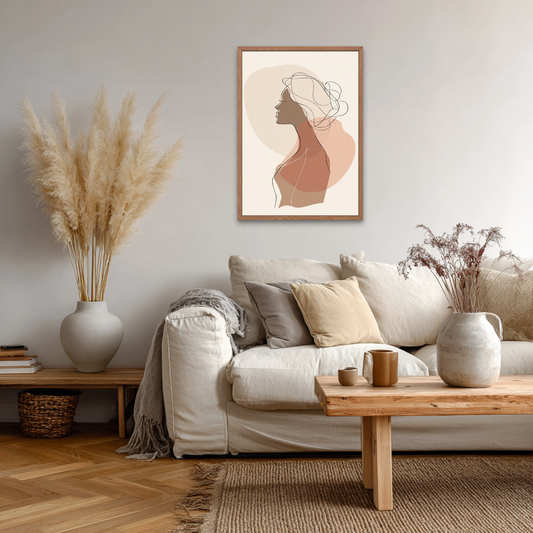 Feminine Silhouette III Boho Art Poster