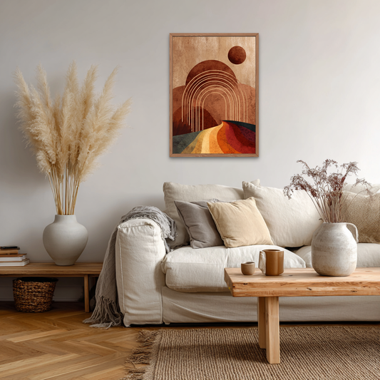 Golden Arches of Calm Boho Art Poster