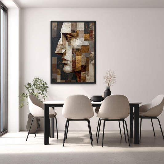 Silent Geometry Abstract Poster