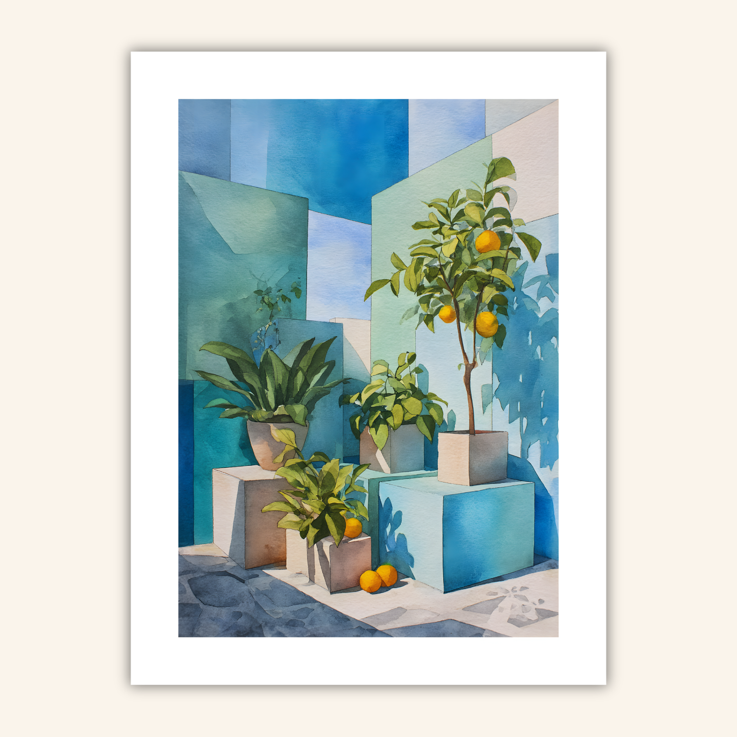 Blue Orange Poster