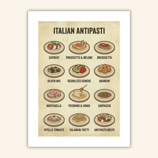 Italian Antipasti Poster