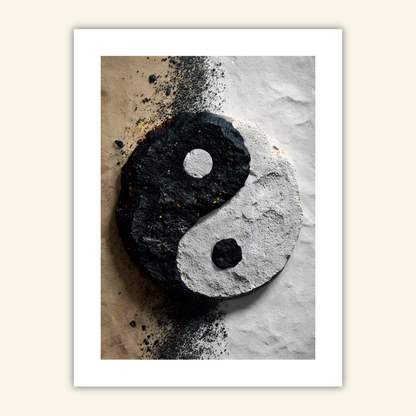 Stone & Sand Yin-Yang Poster