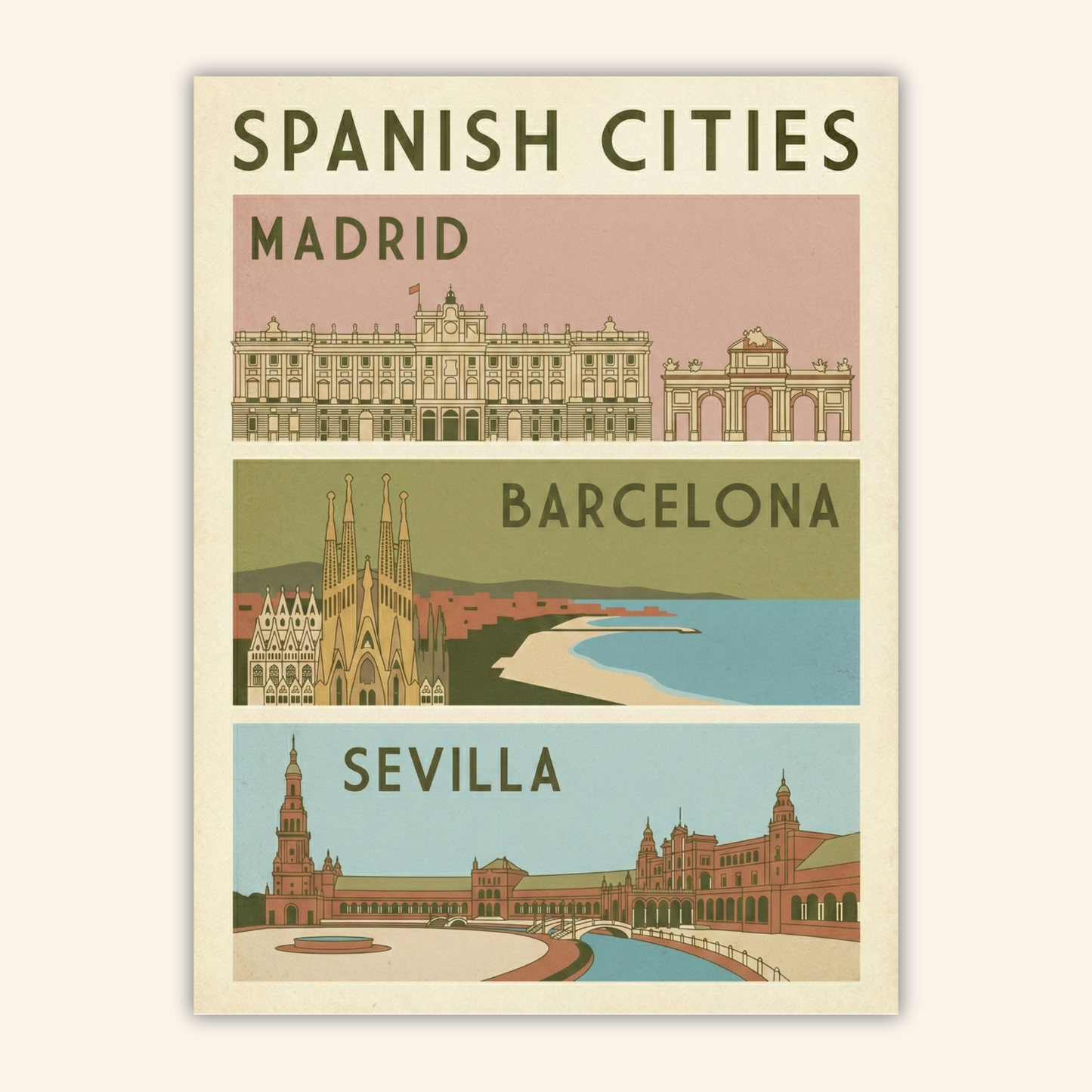 Spanish Cities Poster