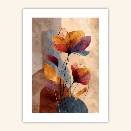 Amber Blossom Poster