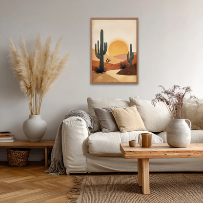 Golden Desert Calm Boho Art Poster