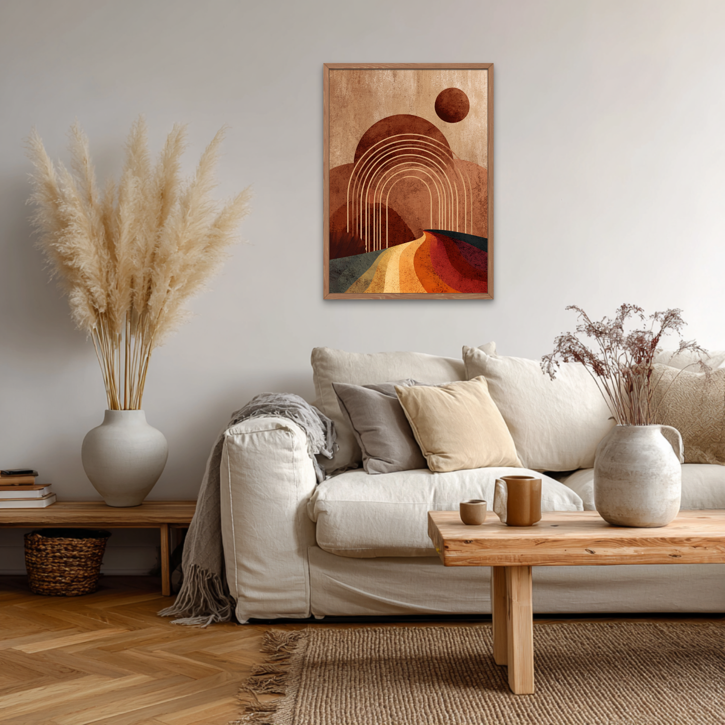 Golden Arches of Calm Boho Art Poster