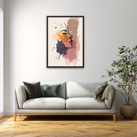 Celestial Flow Minimalistic Poster