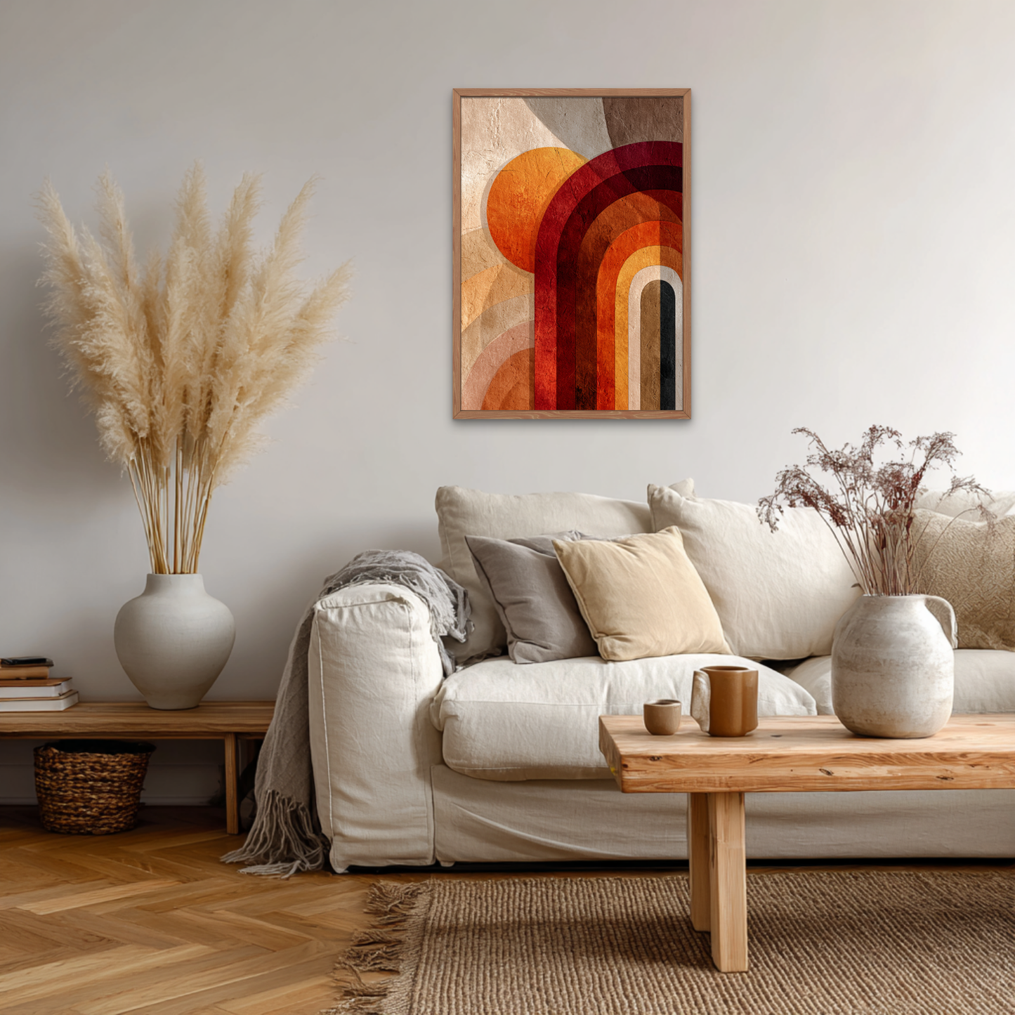 Abstract Arches Terracotta Boho Art Poster