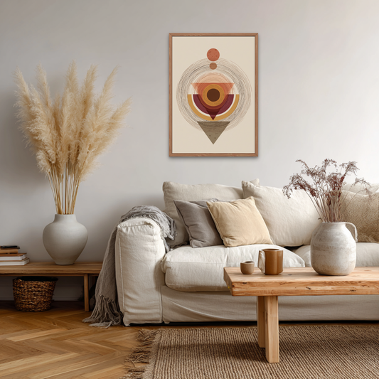 Surrounded Triangle Boho Art Poster