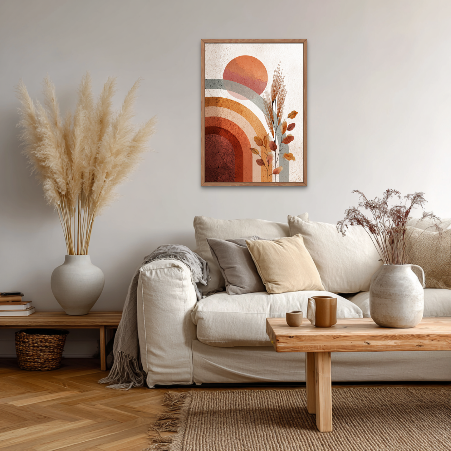 Abstract Arches Plant Boho Art Poster