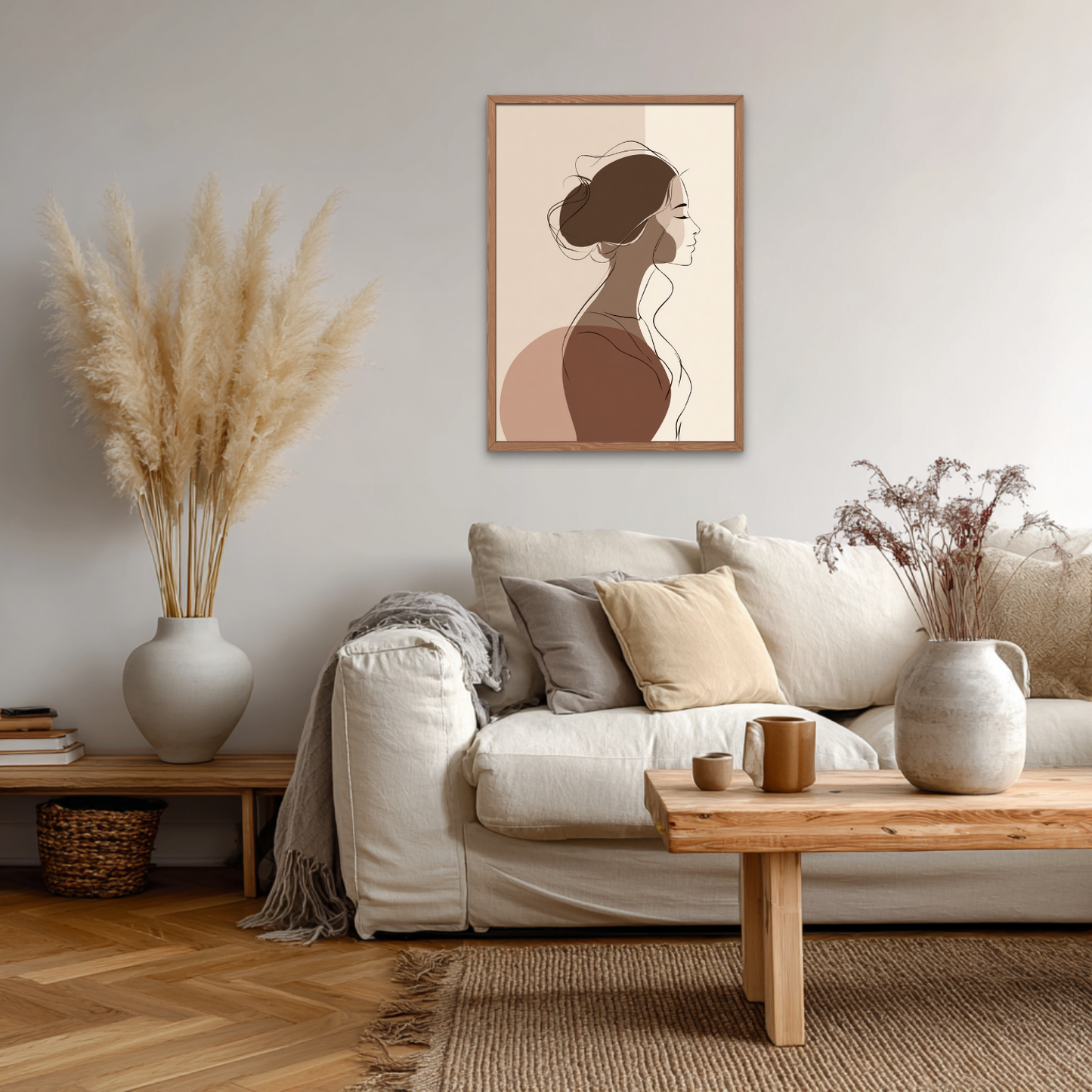 Feminine Silhouette II Boho Art Poster