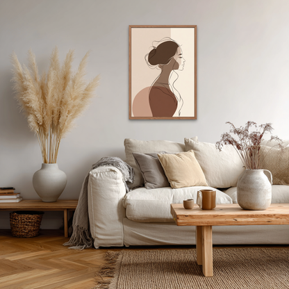 Feminine Silhouette II Boho Art Poster
