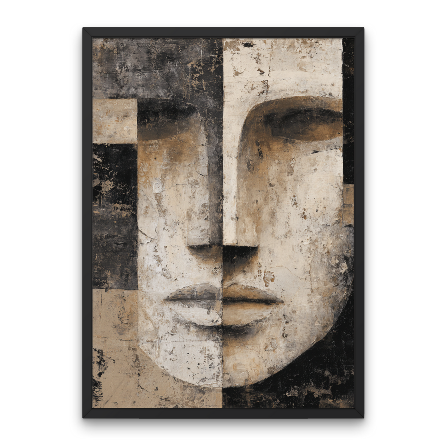 Silent Divide Abstract Poster