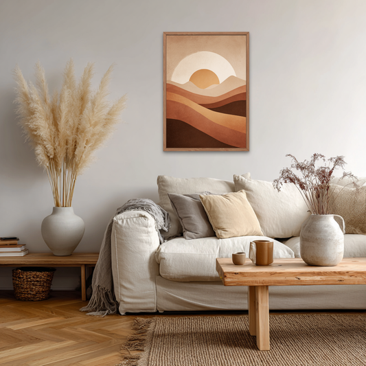 Rolling Hills Boho Art Poster
