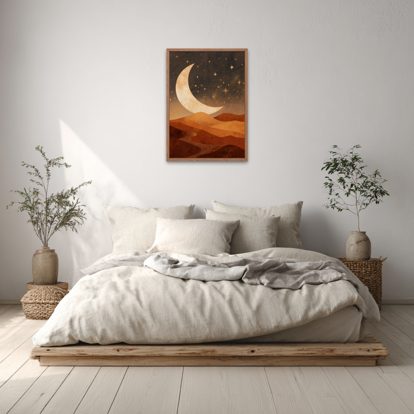 Crescent Moon Boho Art Poster