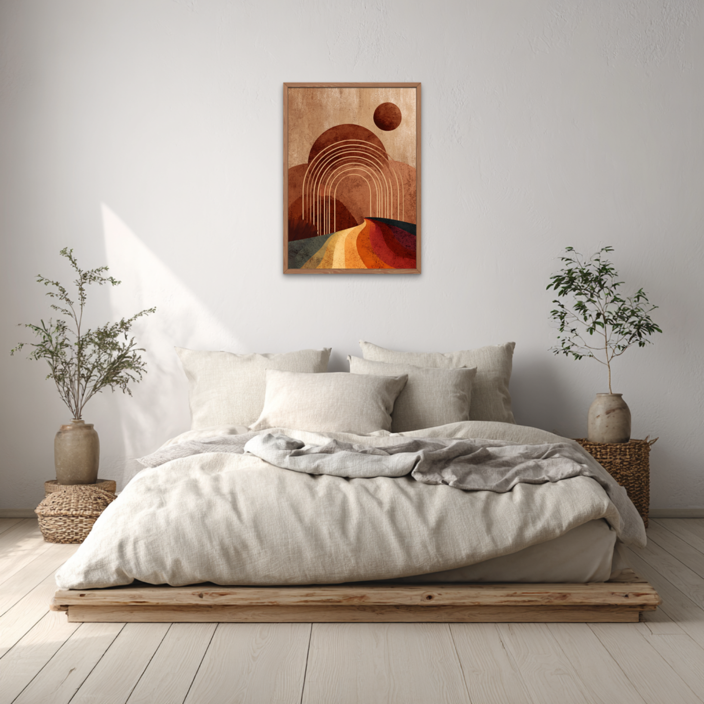 Golden Arches of Calm Boho Art Poster