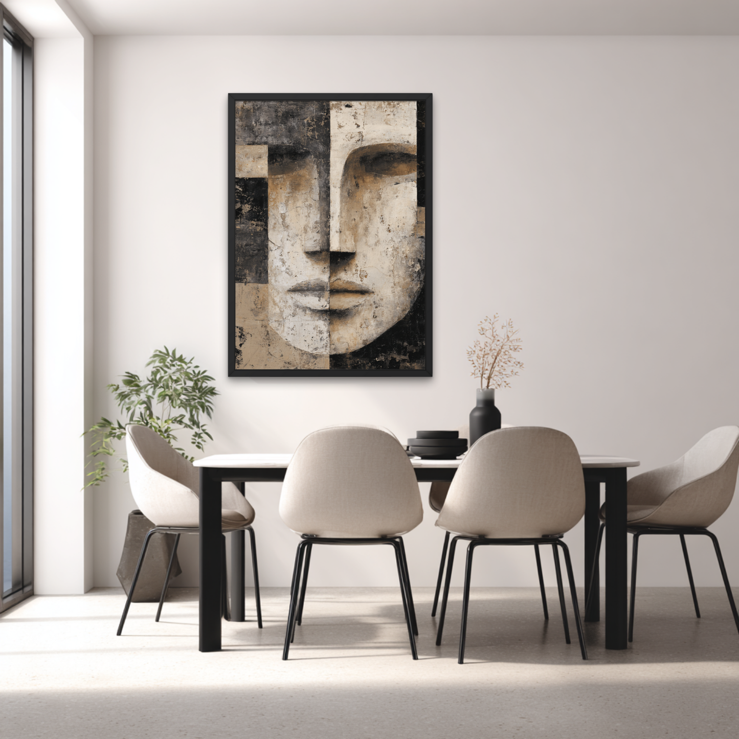 Silent Divide Abstract Poster