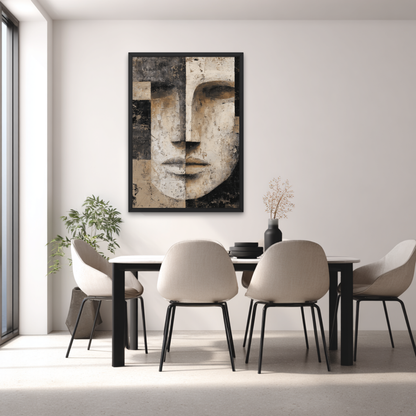 Silent Divide Abstract Poster