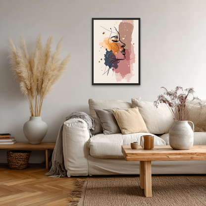 Celestial Flow Minimalistic Poster
