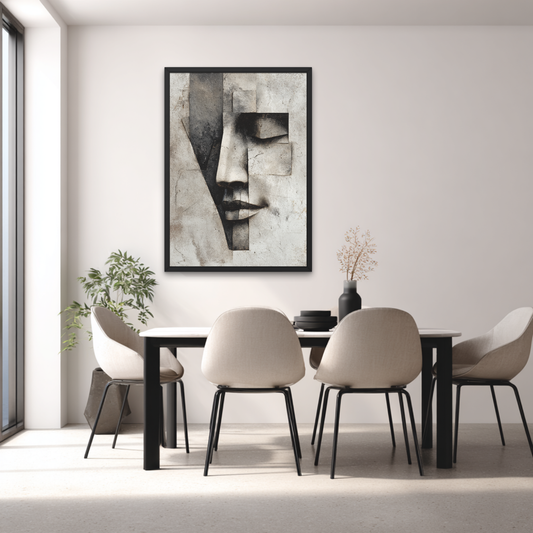 Noir Fragments Abstract Poster