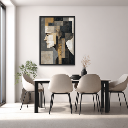 Aurum Veil Abstract Poster
