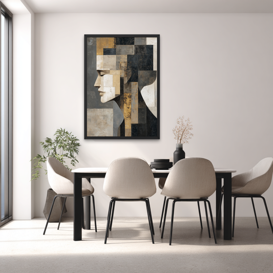 Aurum Veil Abstract Poster