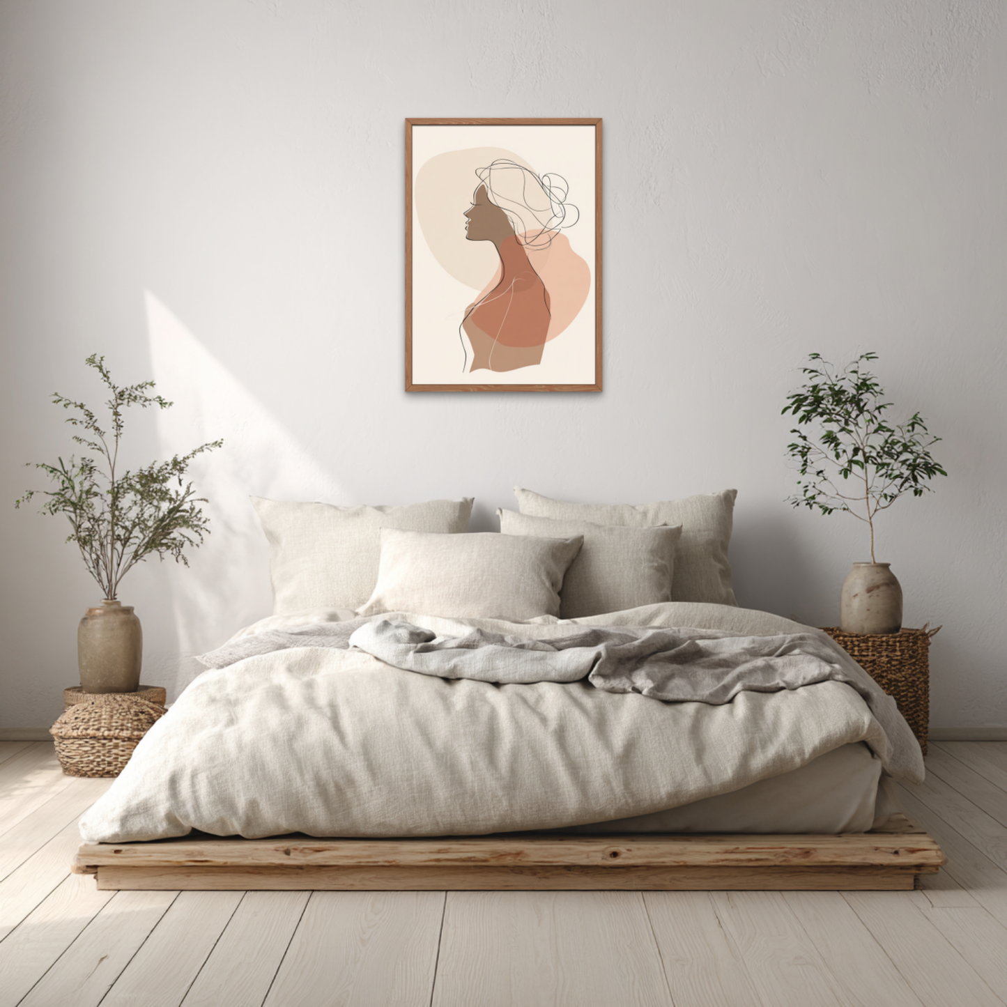 Feminine Silhouette III Boho Art Poster