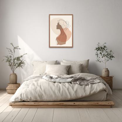 Feminine Silhouette III Boho Art Poster