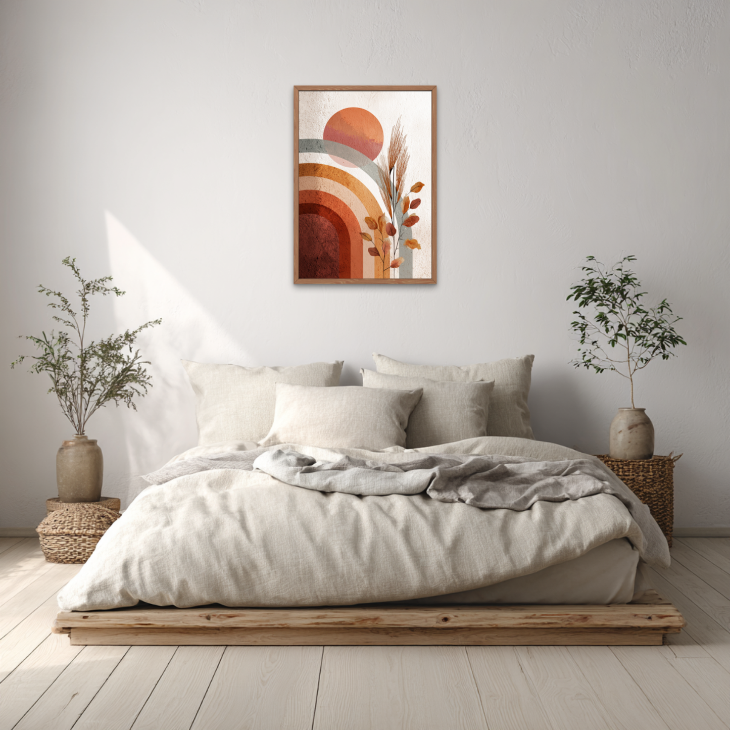 Abstract Arches Plant Boho Art Poster