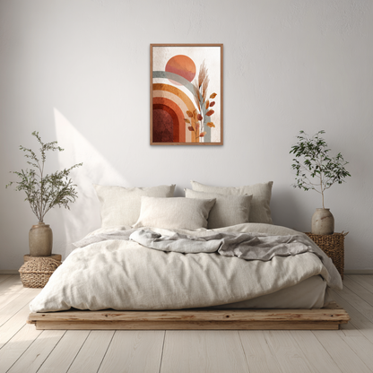 Abstract Arches Plant Boho Art Poster