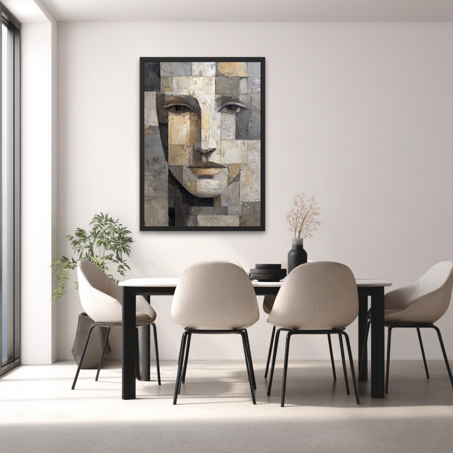 Cubist Gaze Abstract Poster