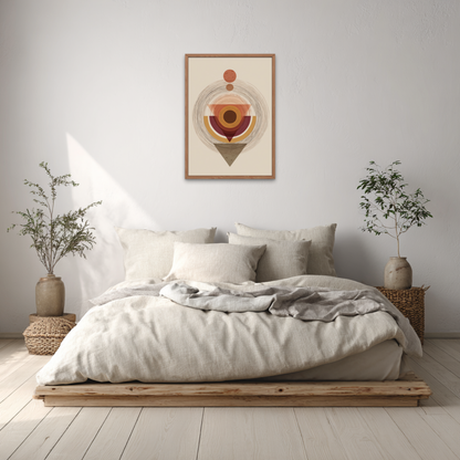 Surrounded Triangle Boho Art Poster