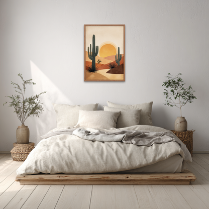 Golden Desert Calm Boho Art Poster