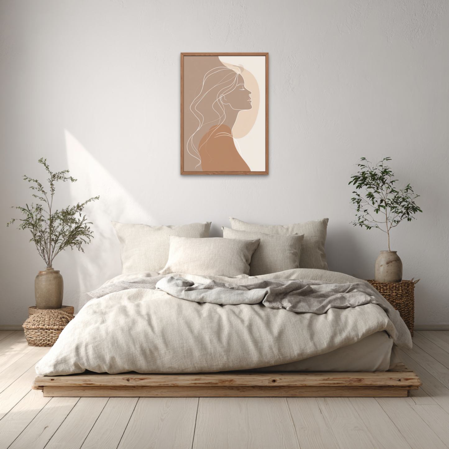 Feminine Silhouette Boho Art Poster
