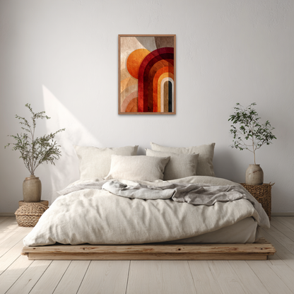 Abstract Arches Terracotta Boho Art Poster