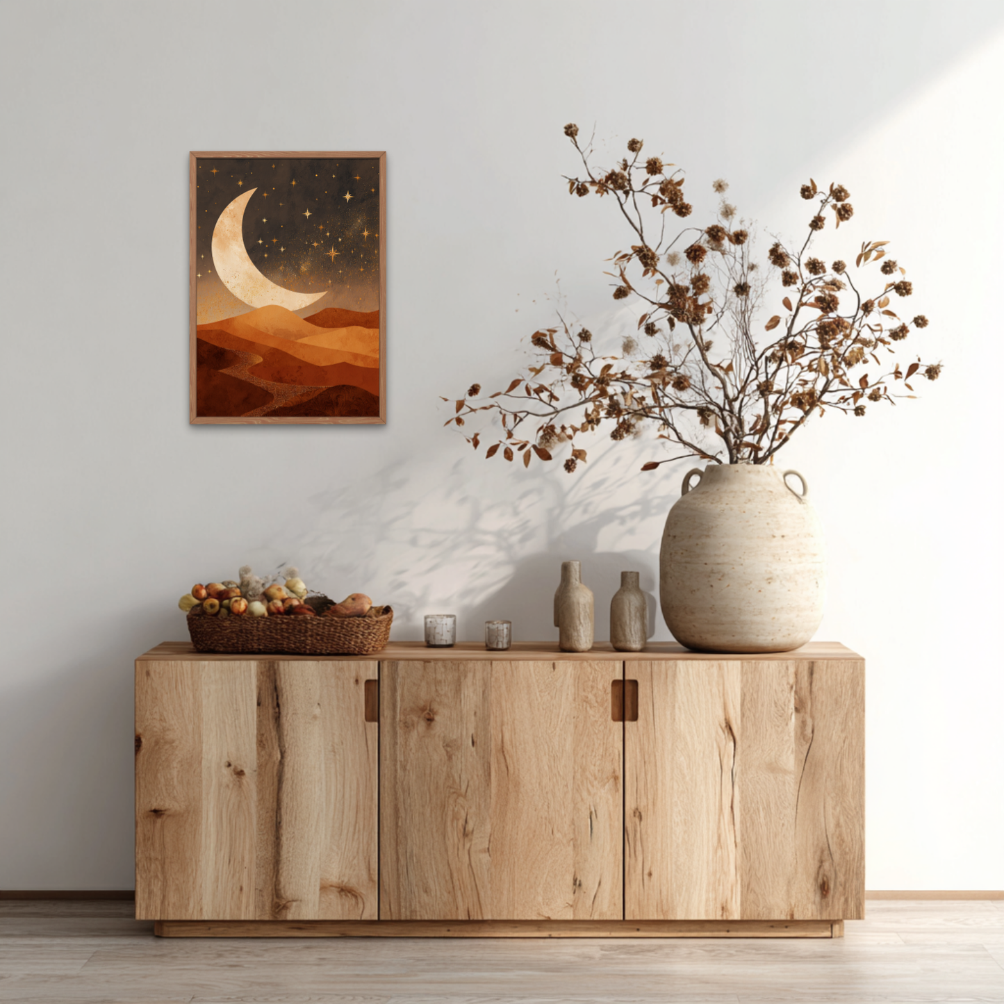 Crescent Moon Boho Art Poster