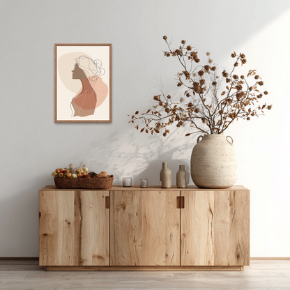 Feminine Silhouette III Boho Art Poster