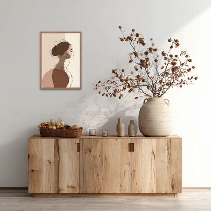 Feminine Silhouette II Boho Art Poster