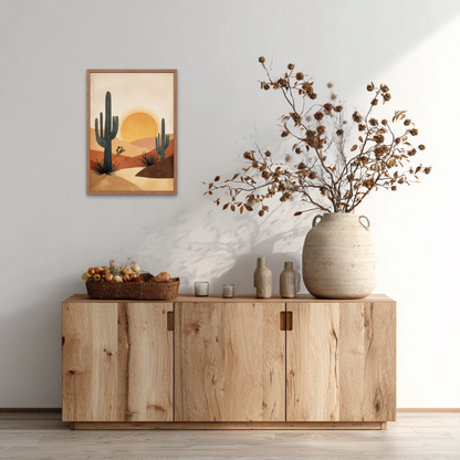 Golden Desert Calm Boho Art Poster