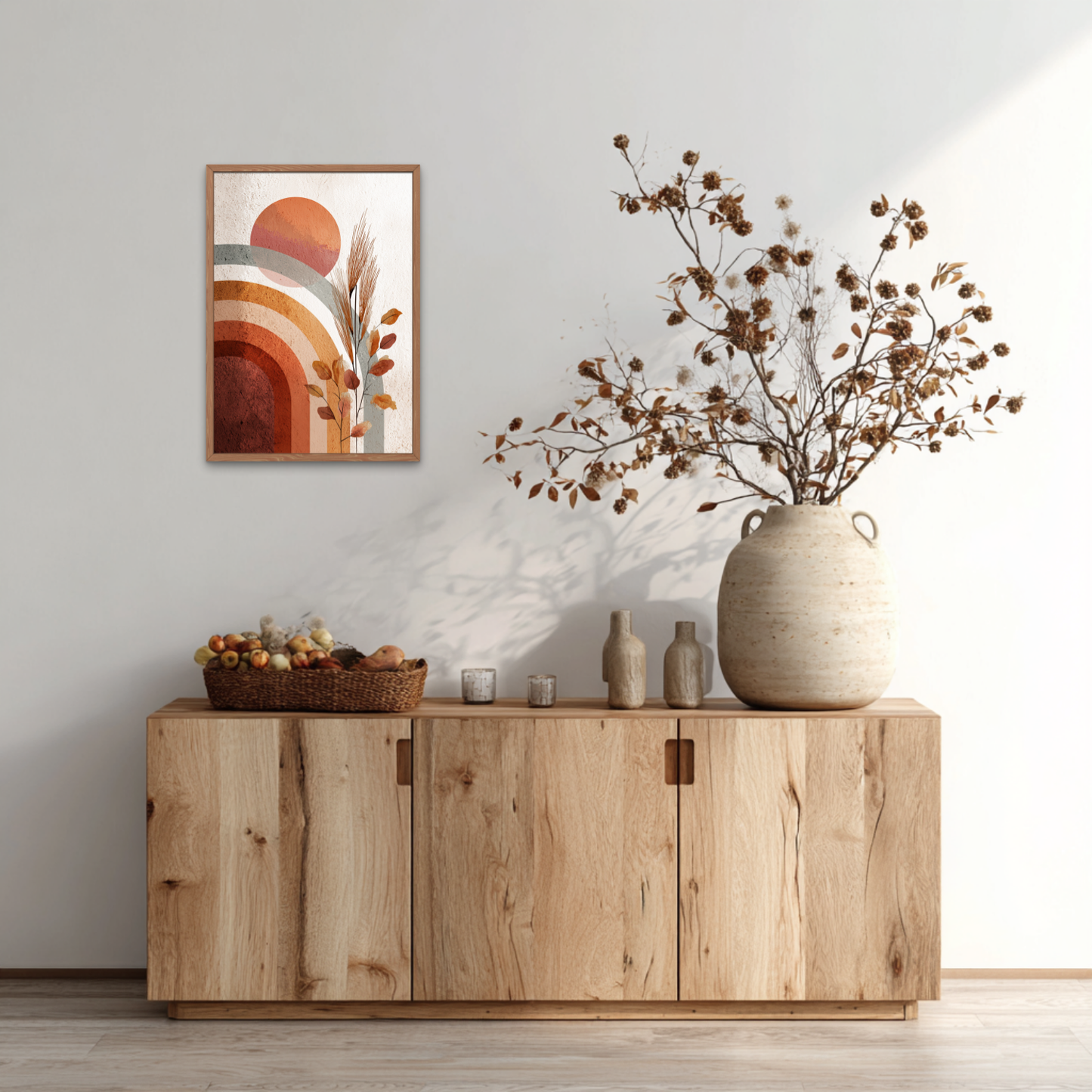 Abstract Arches Plant Boho Art Poster