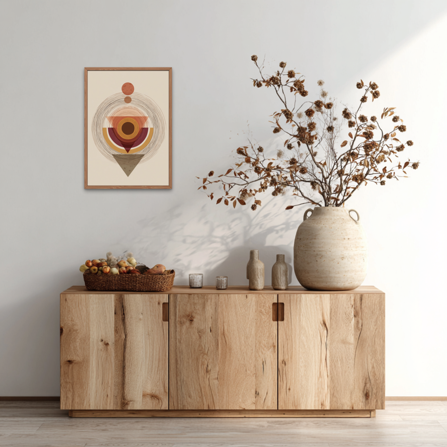 Surrounded Triangle Boho Art Poster