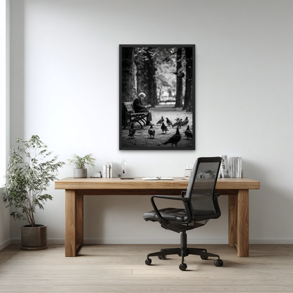 The Watcher on the Bench Poster
