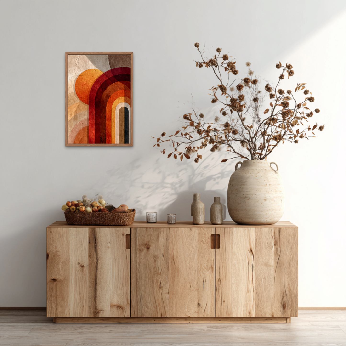 Abstract Arches Terracotta Boho Art Poster