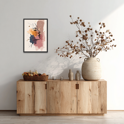 Celestial Flow Minimalistic Poster