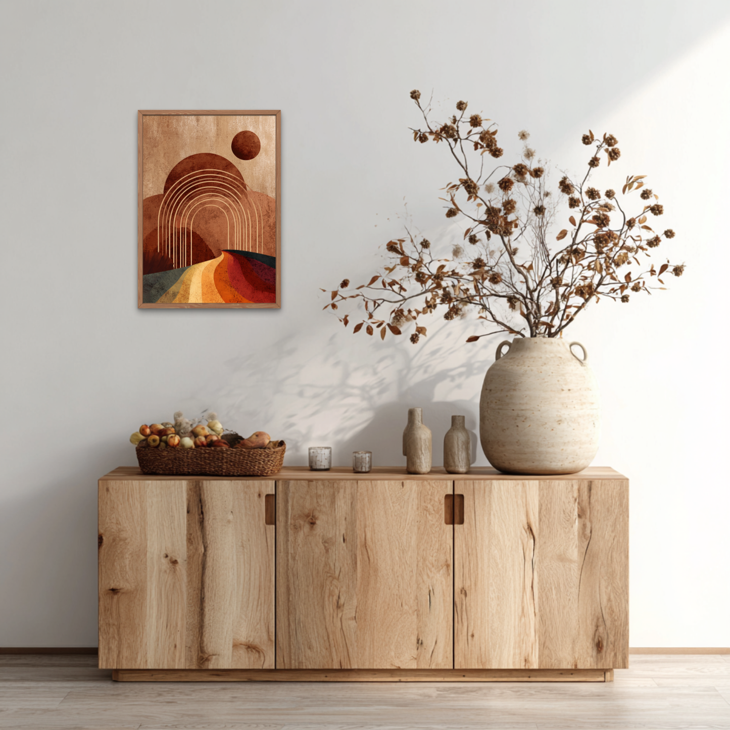 Golden Arches of Calm Boho Art Poster