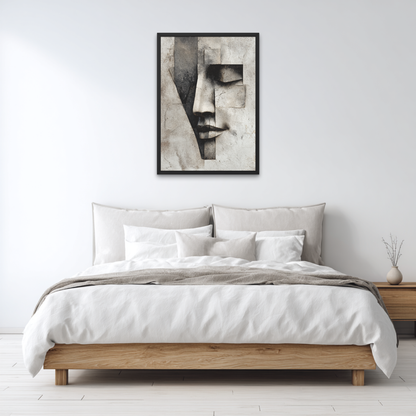 Noir Fragments Abstract Poster