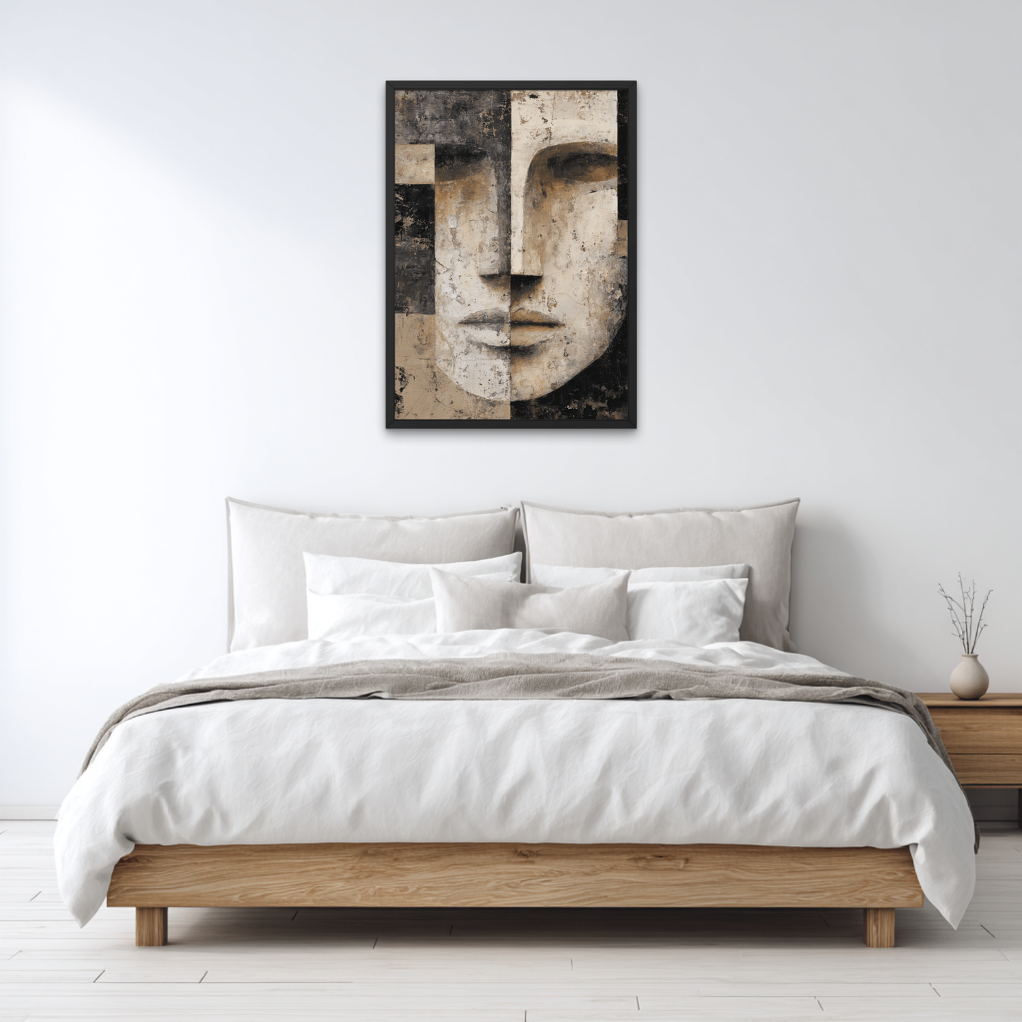 Silent Divide Abstract Poster