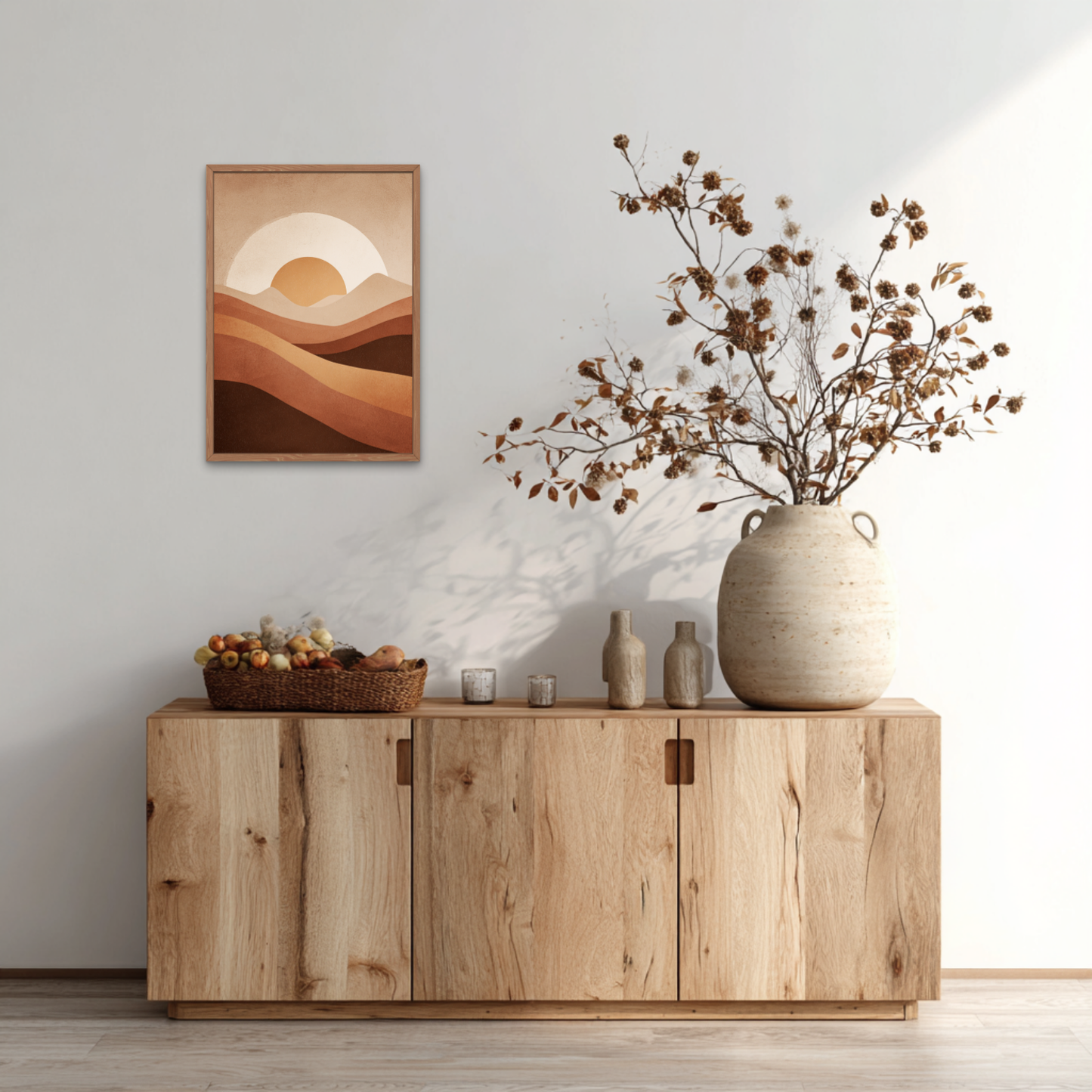 Rolling Hills Boho Art Poster