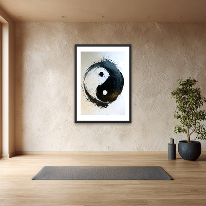 Calligraphy Harmony Yin-Yang Poster